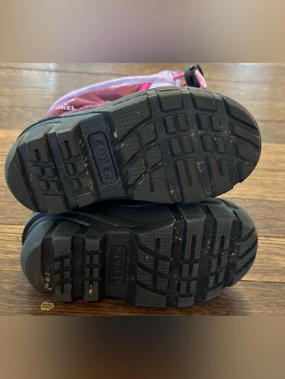 Sorel Kids Purple Boots with Pink Trim